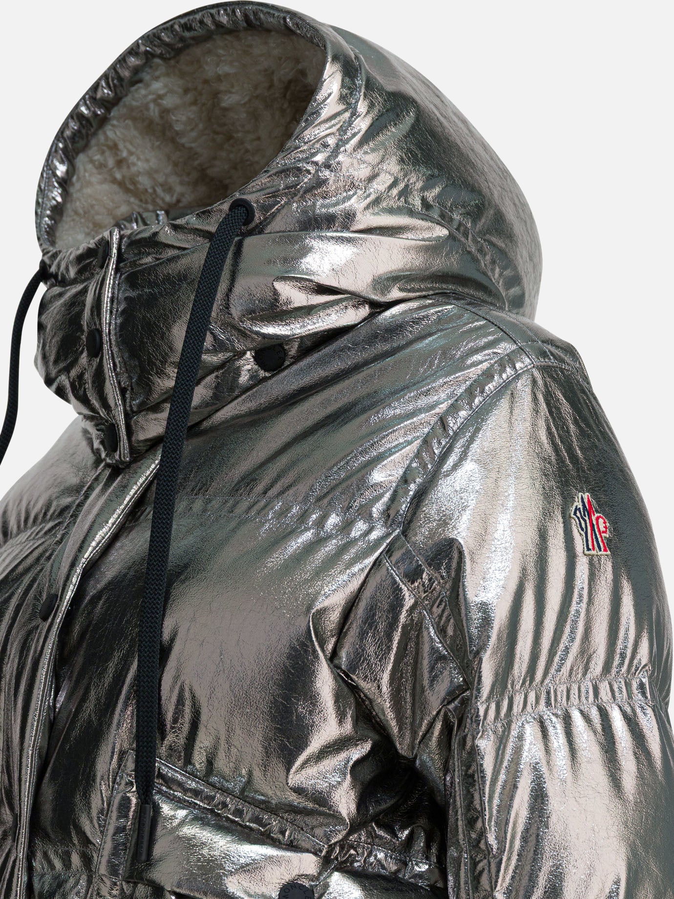 Down jackets Solid colour Silver - Moncler Grenoble Women | PDP | VIETTI Online Store | Zoom-Modal_4