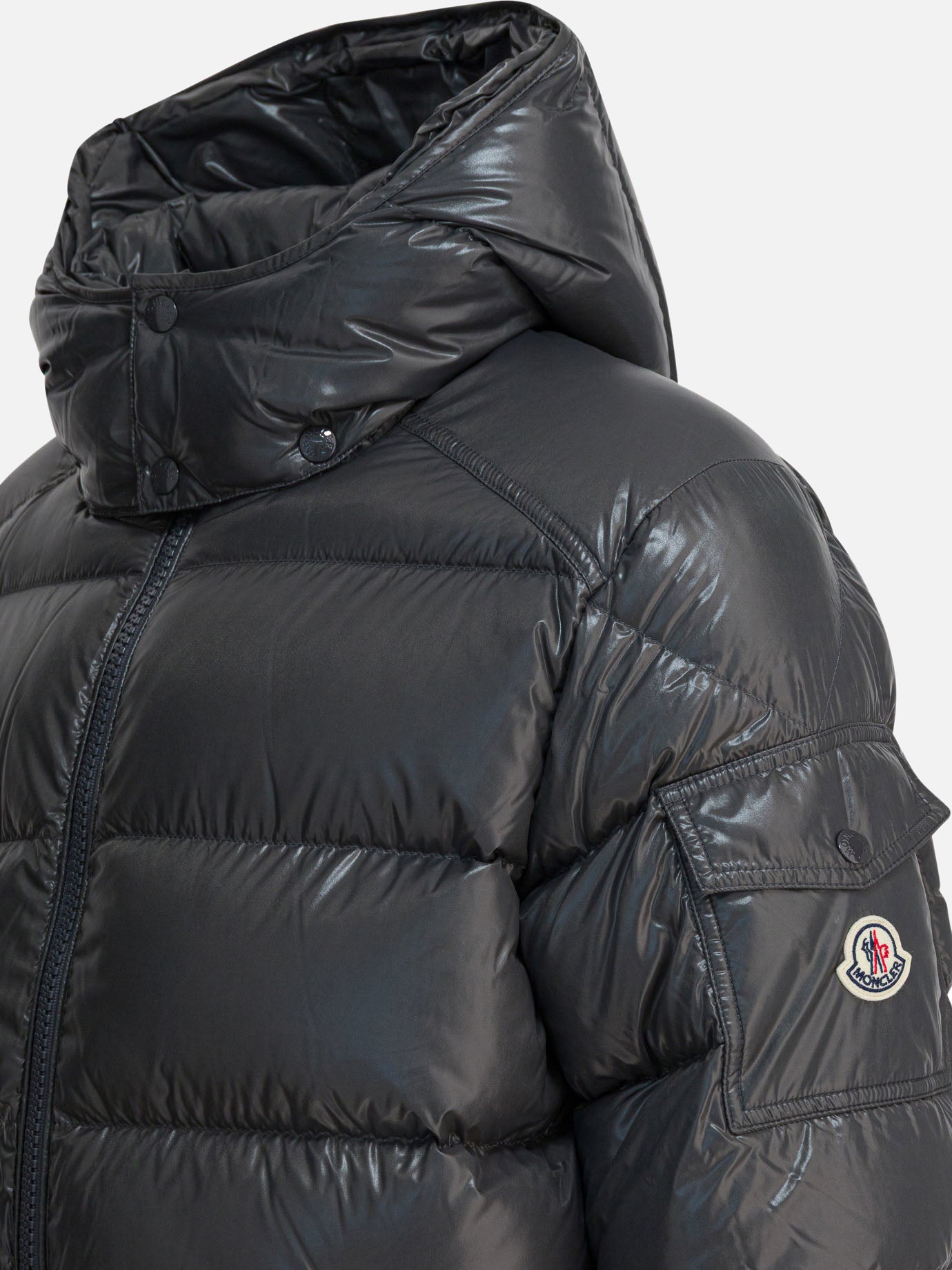 Piumini corti Solid colour Grigio - Moncler Uomo | PDP | VIETTI Online Store | Zoom-Modal_4