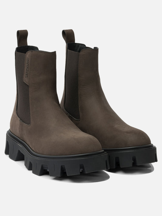 Chelsea boots 100% real leather - 100% polyamide Brown - Moncler Men | PLP | VIETTI Online Store | 2