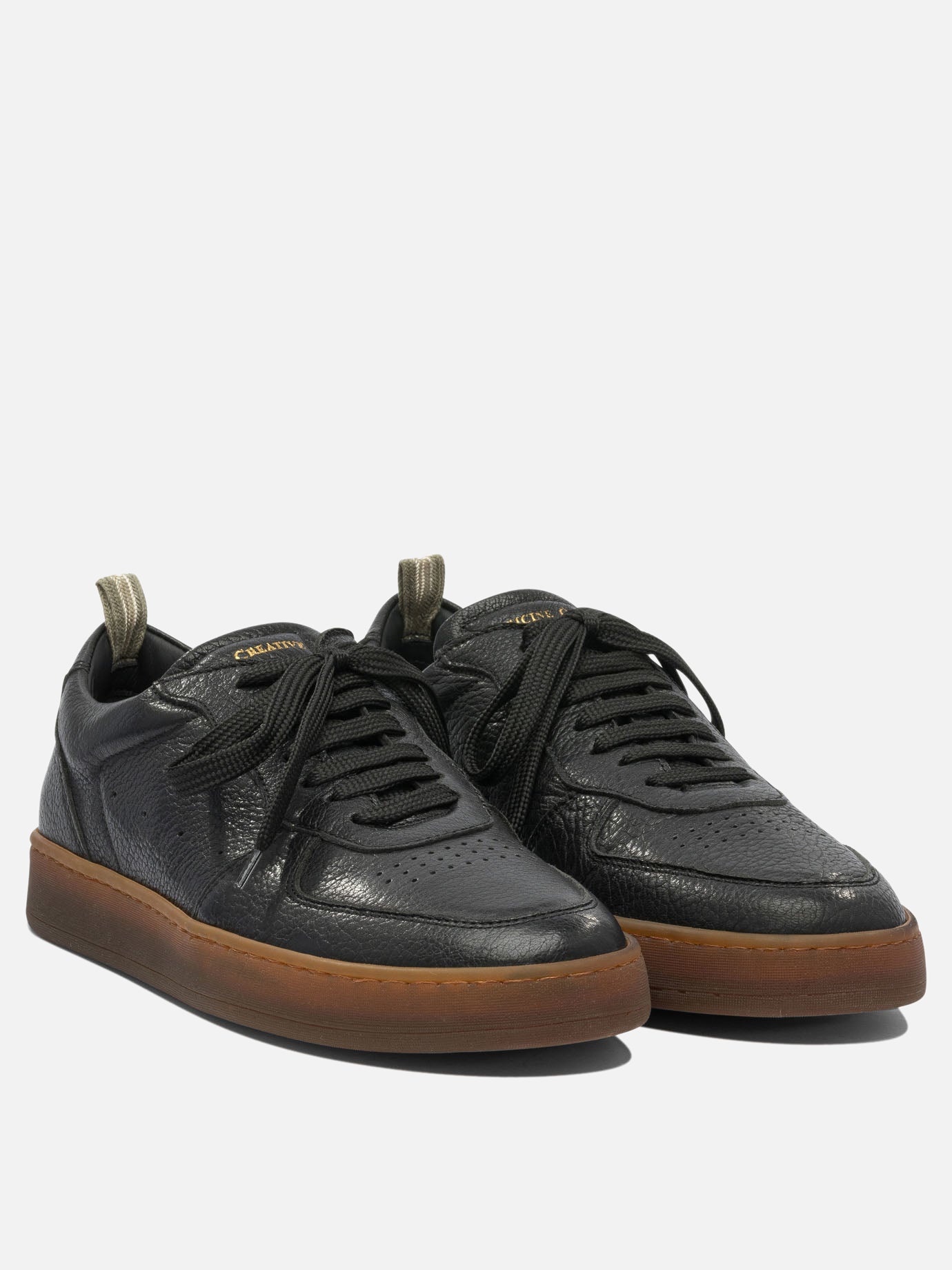 Low top sneakers 100% leather - 100% rubber Black - Officine Creative Men | PDP | VIETTI Online Store | Zoom-Modal_5