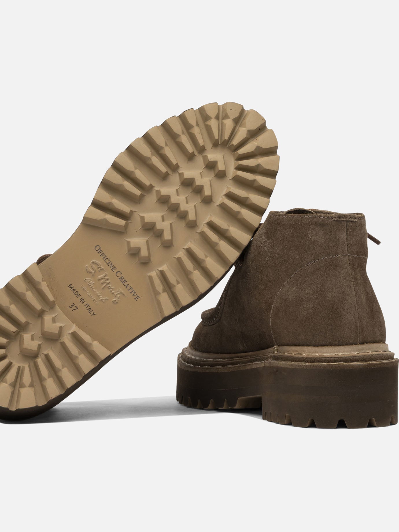 Laced loafers 100% suede - 100% rubber Beige - Officine Creative Women | PDP | VIETTI Online Store | Zoom-Modal_5