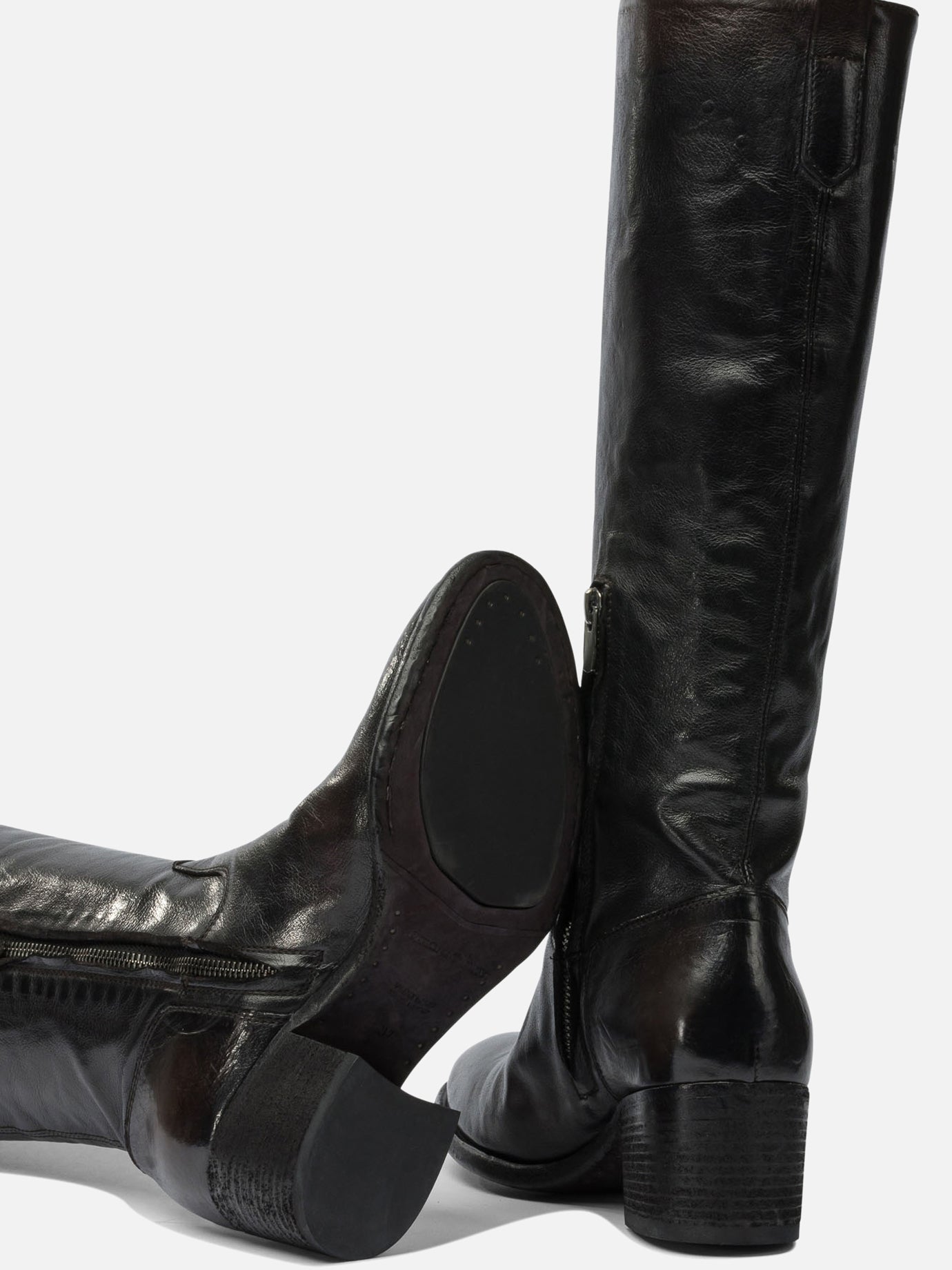 Knee-high 100% calf - 50% calf 50% rubber Black - Officine Creative Women | PDP | VIETTI Online Store | Zoom-Modal_5