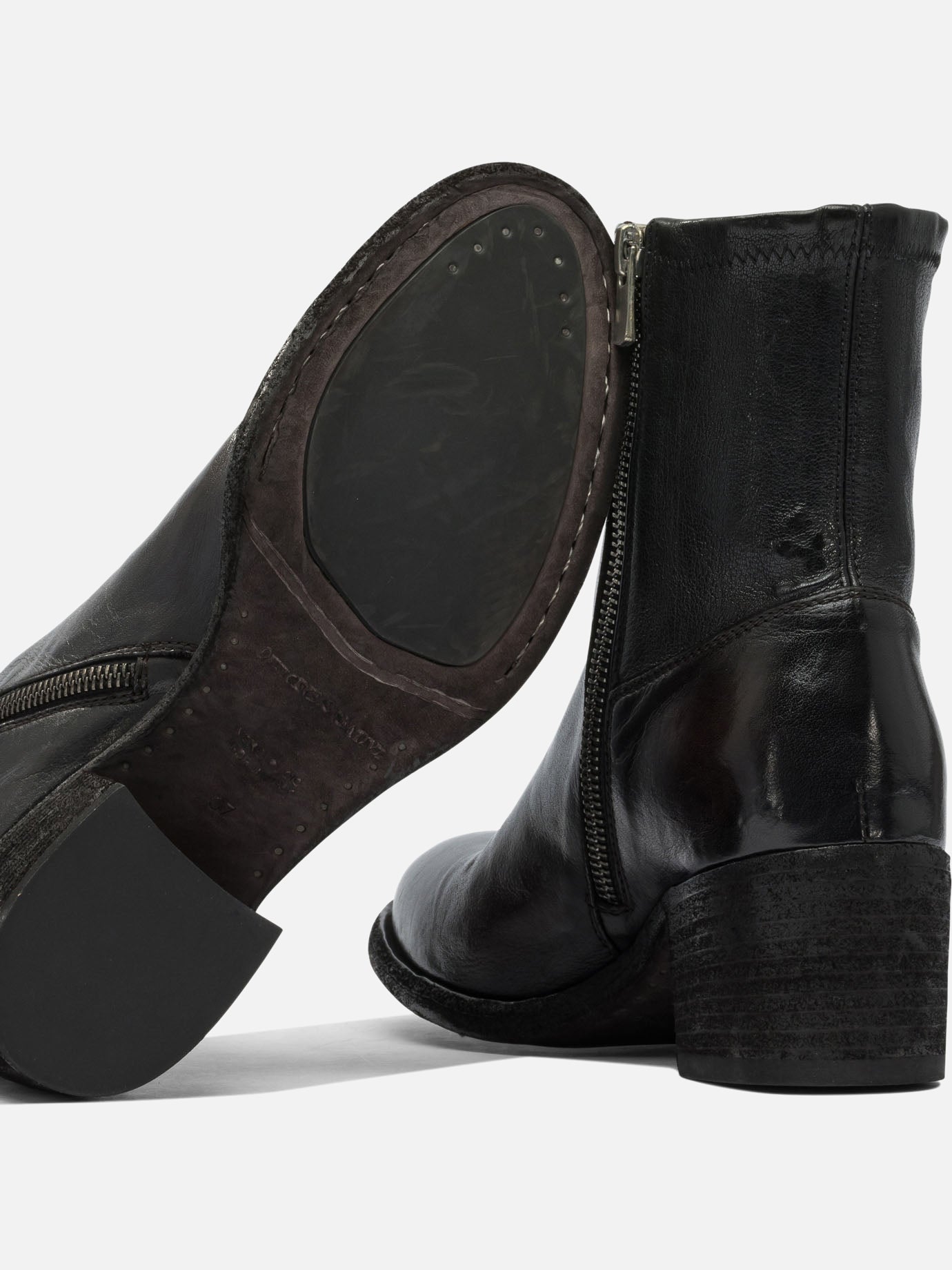 Zipped boots 100% leather - 100% leather Black - Officine Creative Women | PDP | VIETTI Online Store | Zoom-Modal_5