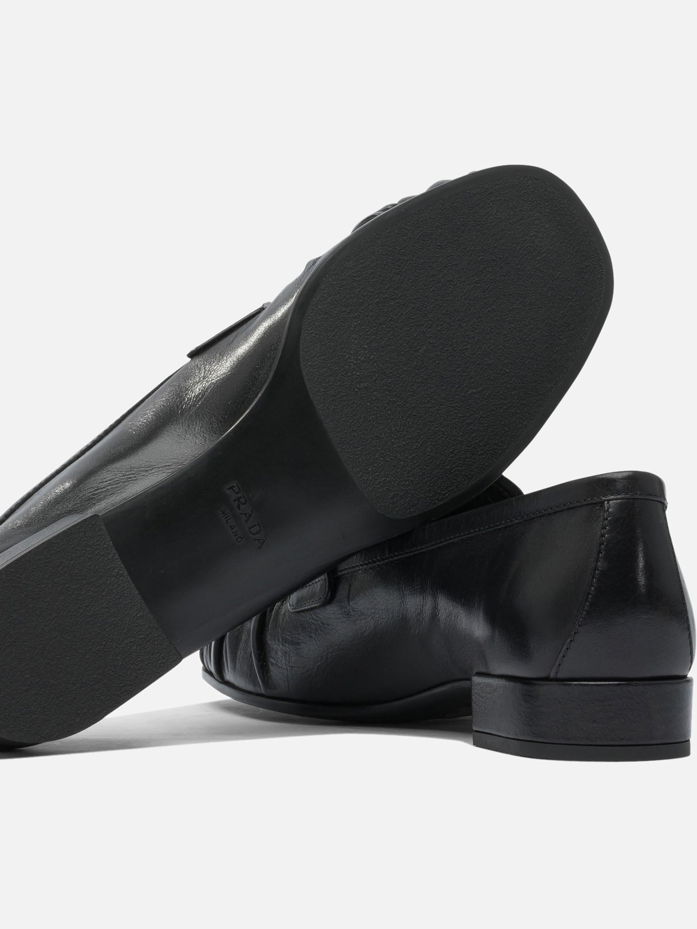 Loafers 100% bufalo leather - 80% rubber 20% leather Black - Prada Women | PDP | VIETTI Online Store | Zoom-Modal_5
