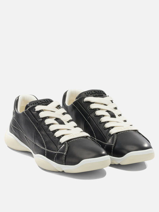 Low top sneakers 100% lamb leather - 100% rubber Black - Prada Women | PLP | VIETTI Online Store | 2