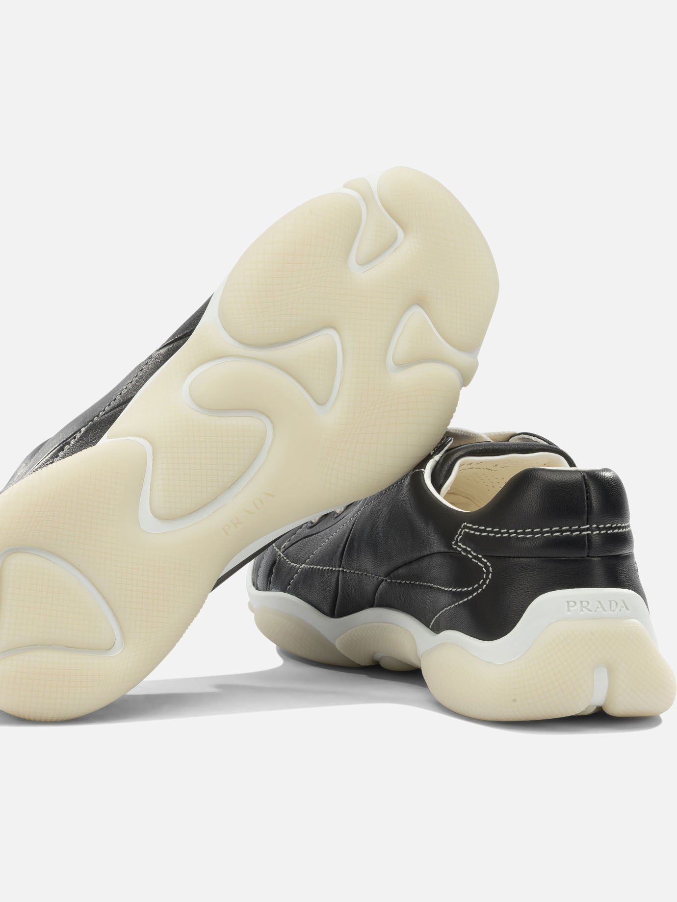 Low top sneakers 100% lamb leather - 100% rubber Black - Prada Women | PDP | VIETTI Online Store | Zoom-Modal_5