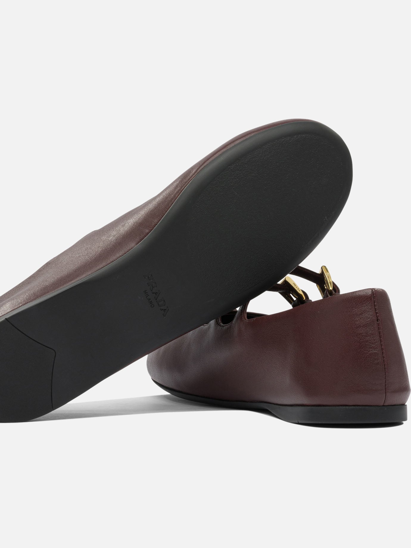 Mary Jane ballet flats 100% lamb leather - 100% rubber Bordeaux - Prada Women | PDP | VIETTI Online Store | Zoom-Modal_5