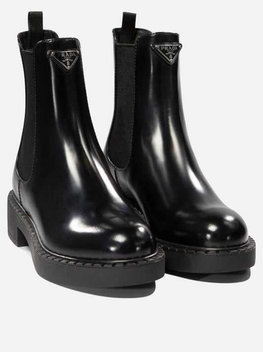 Chelsea boots 100% calf leather - 74% polyester 26% elastane Black - Prada Women | PLP | VIETTI Online Store | 2