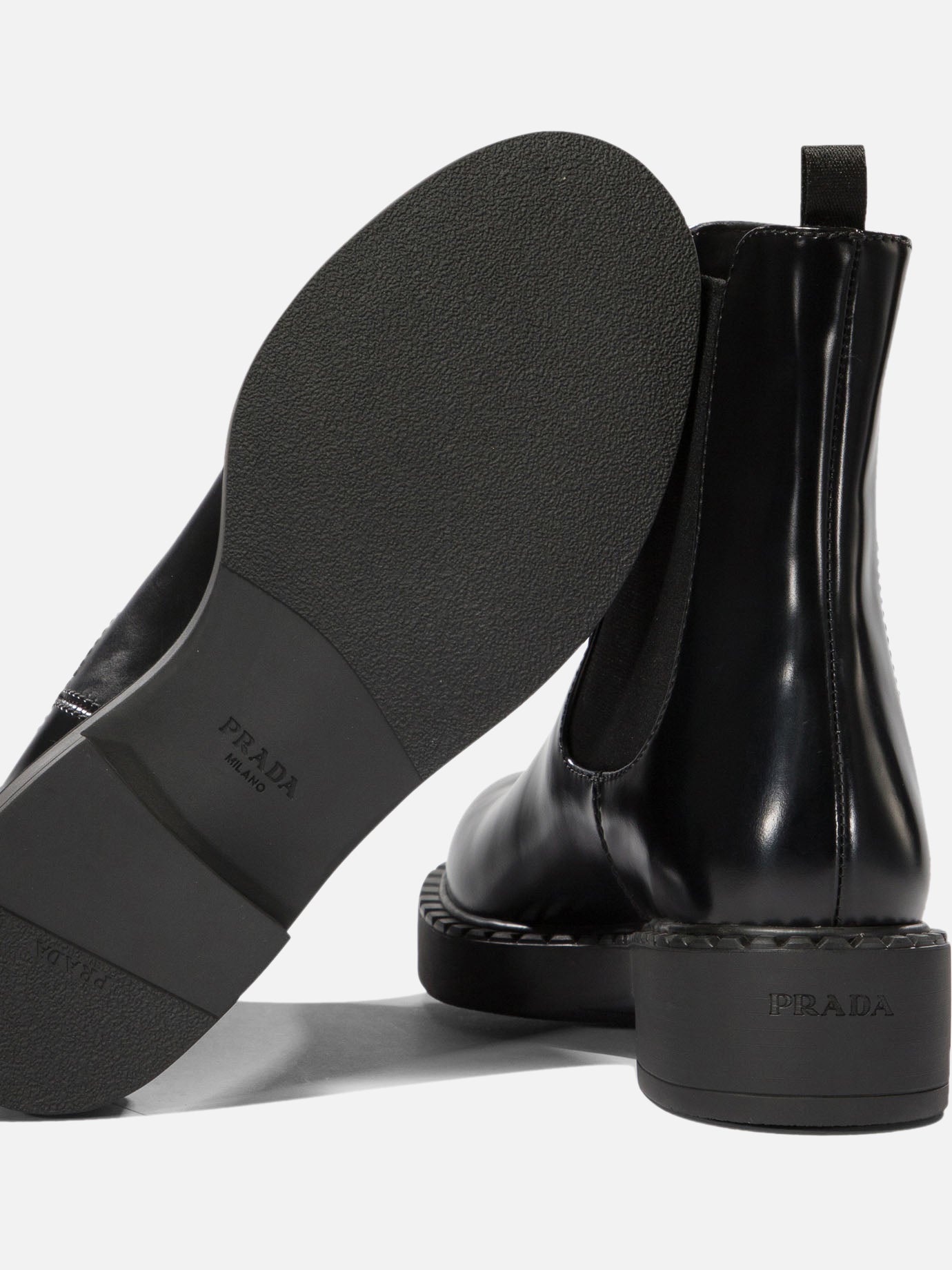 Stivaletti Chelsea 100% calf leather - 74% polyester 26% elastane Nero - Prada Donna | PDP | VIETTI Online Store | Zoom-Modal_5