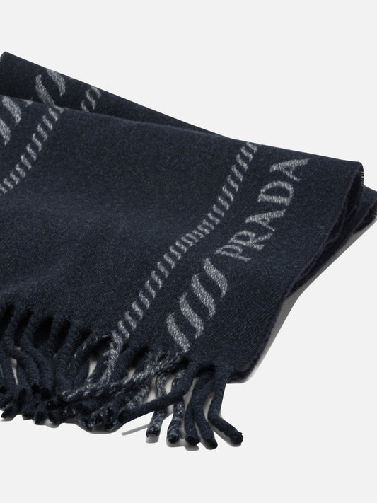 Fringed scarves 2FS114 Blue - Prada Men | PLP | VIETTI Online Store | 2