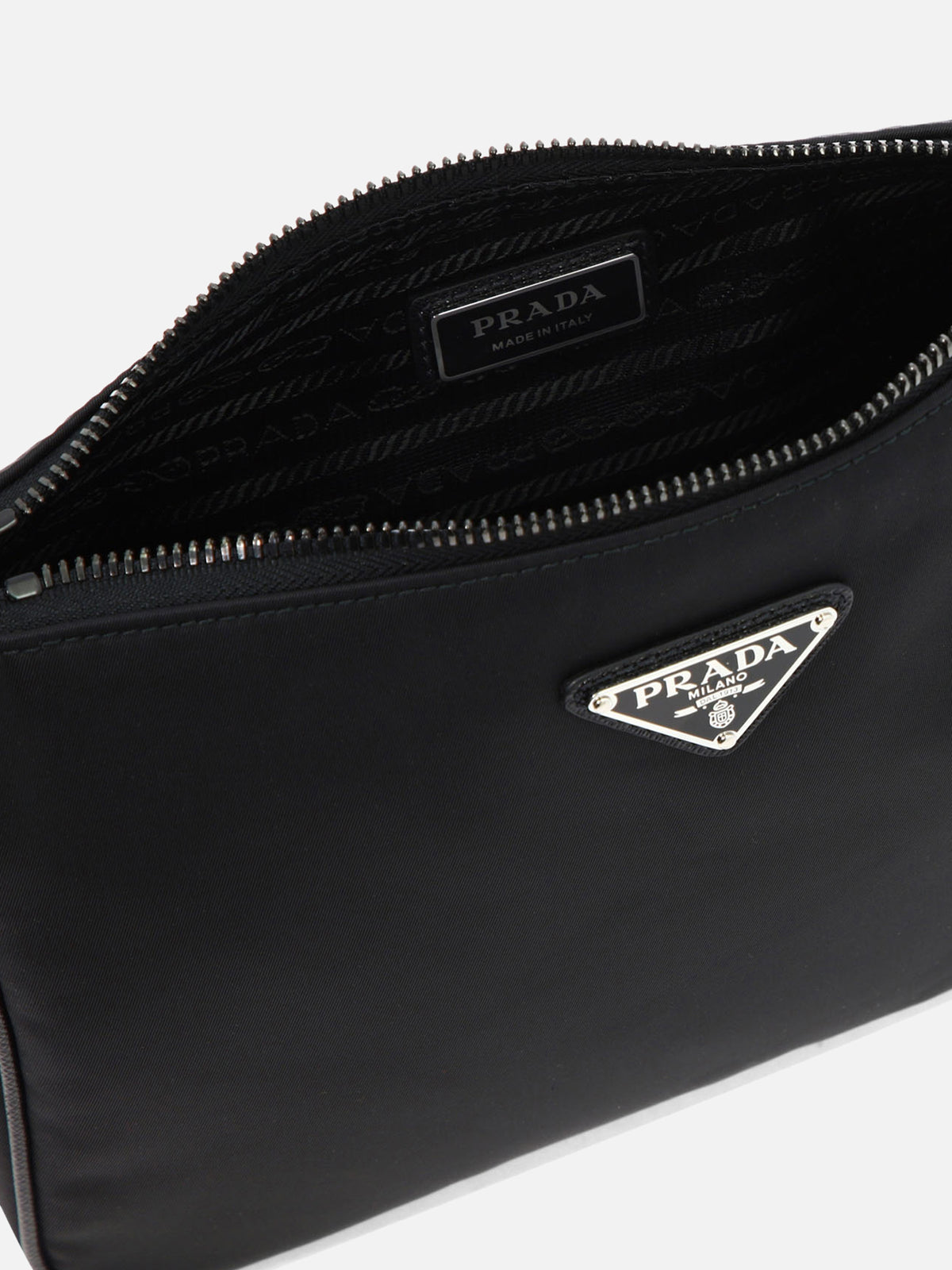 Prada Re-Nylon and Saffiano crossbody bag Black