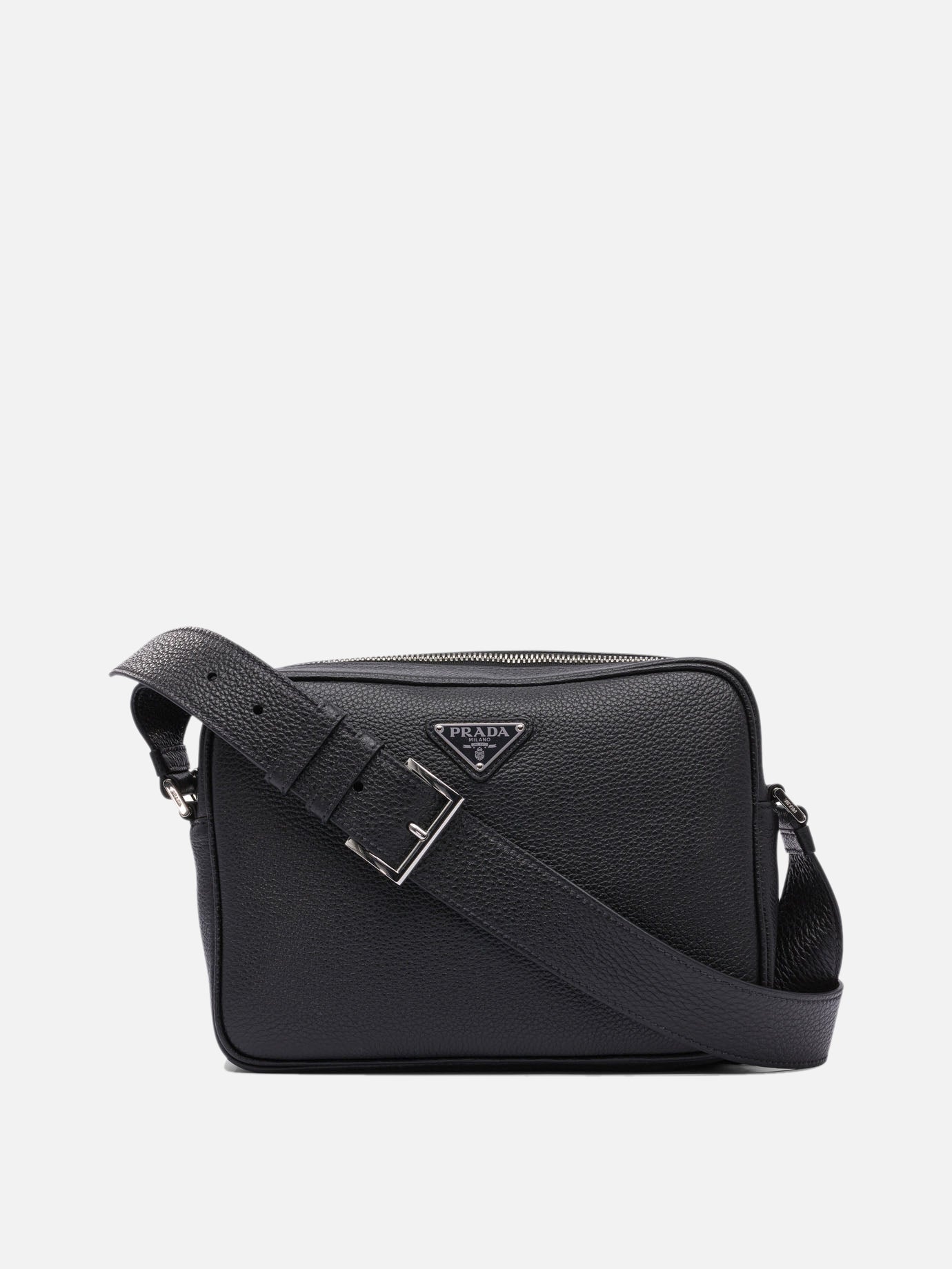 Prada Leather crossbody bag Black Men VIETTI Online Store