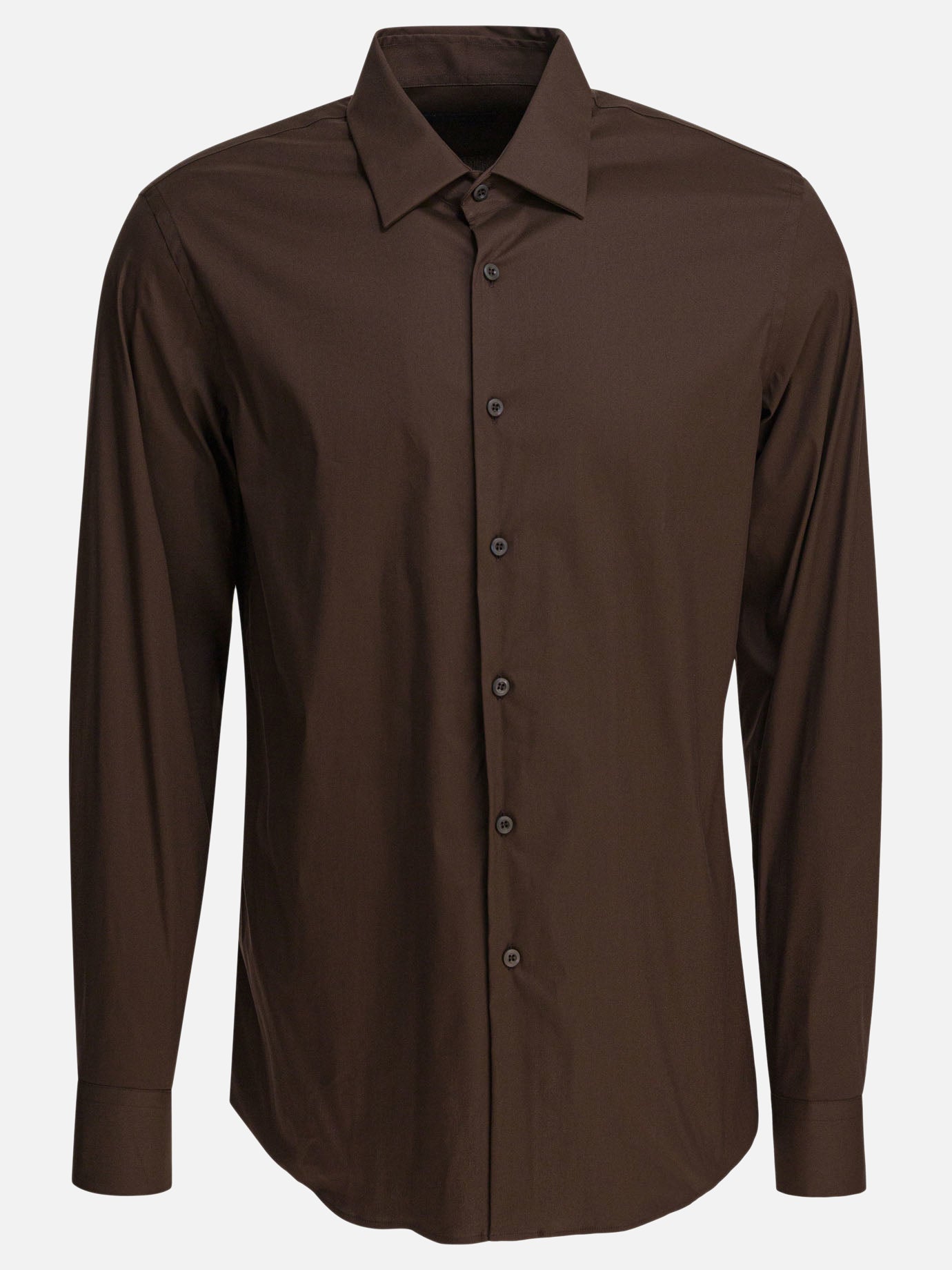 Prada Stretch cotton shirt Brown - Men | VIETTI Online Store Prada Stretch cotton shirt Brown - Men | VIETTI Online Store