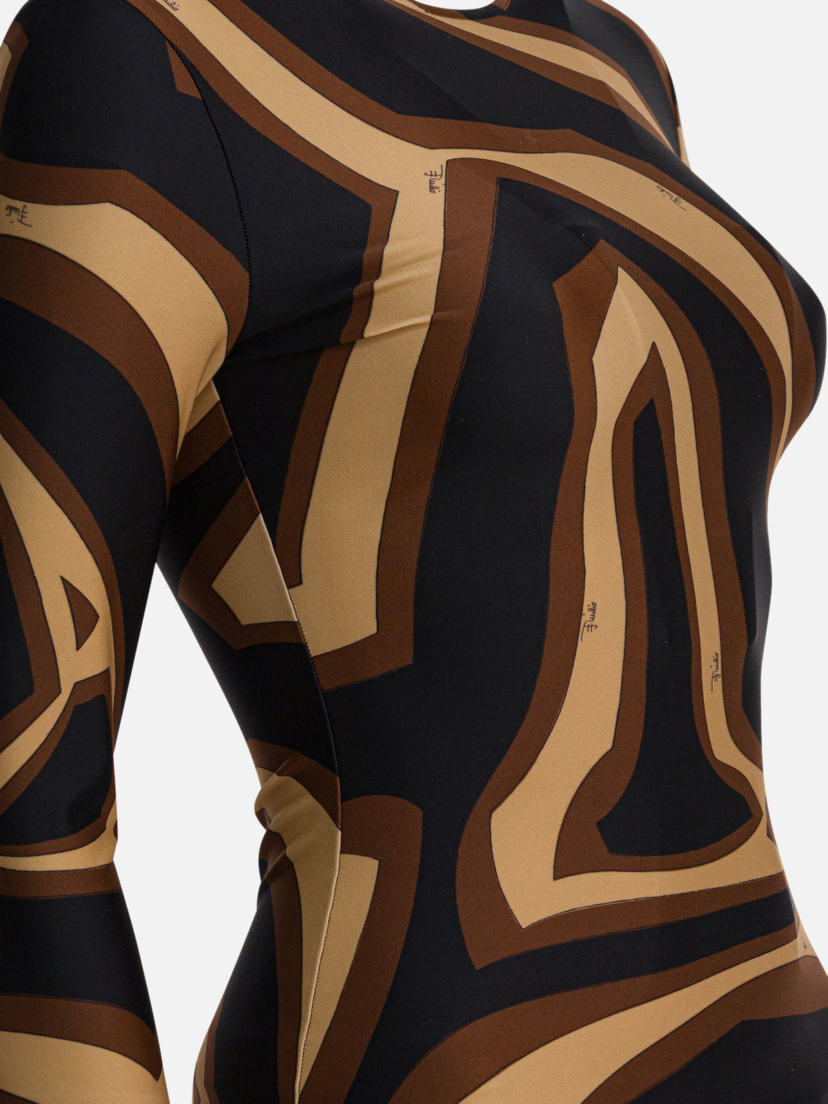 Pucci Midi dress with Labirinto print Black