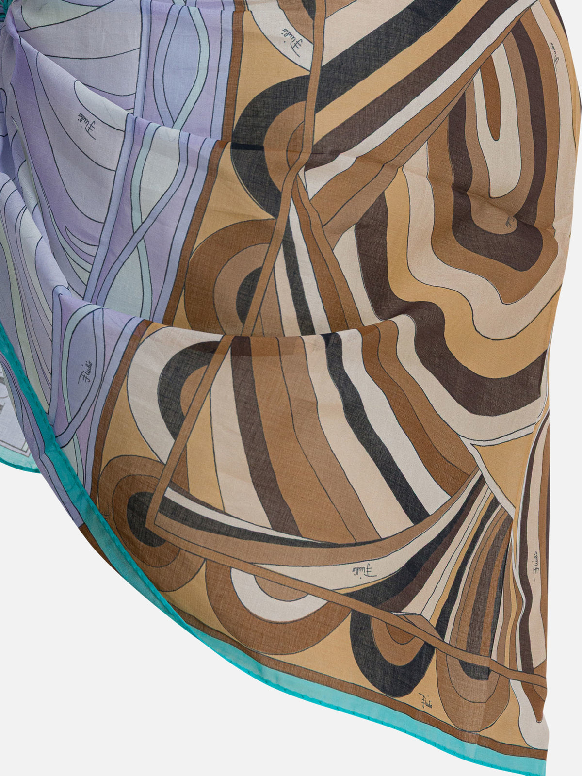 Pucci Pareo with three iconic prints Light blue