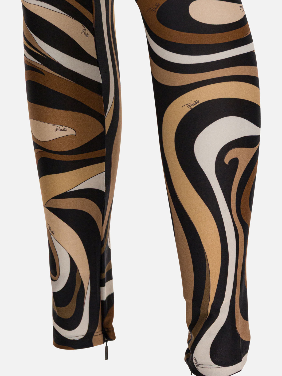 Pucci Marmo print leggings Brown