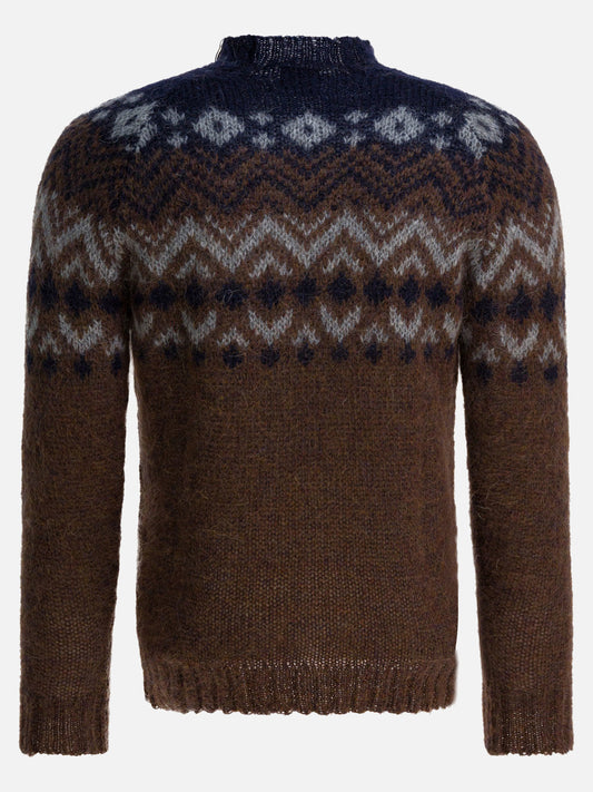 Crewneck sweaters Textured knit Brown - Rakkì Men | PLP | VIETTI Online Store | 2