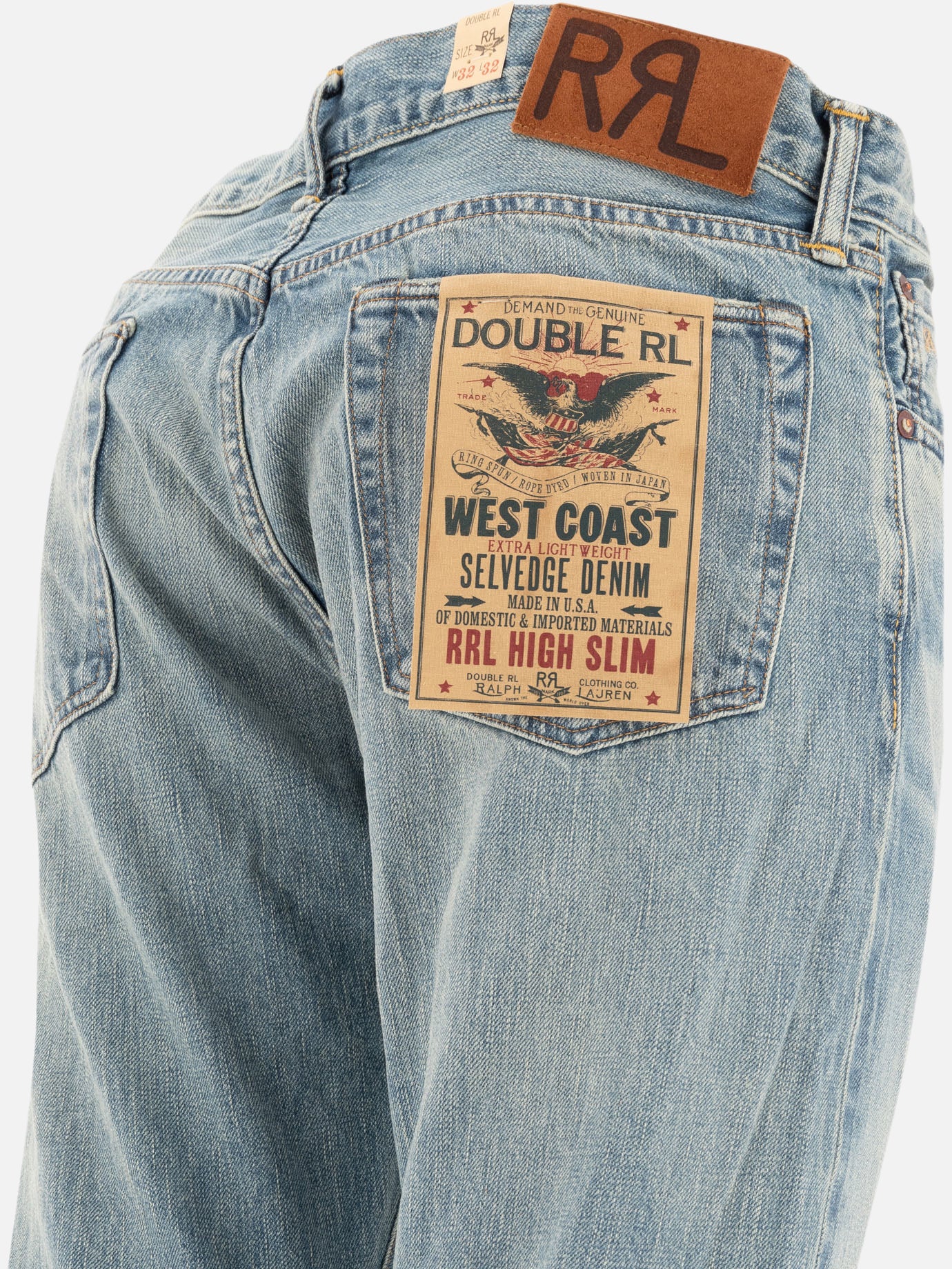 Straight-leg jeans Solid colour Light blue - RRL by Ralph Lauren Men | PDP | VIETTI Online Store | Zoom-Modal_4