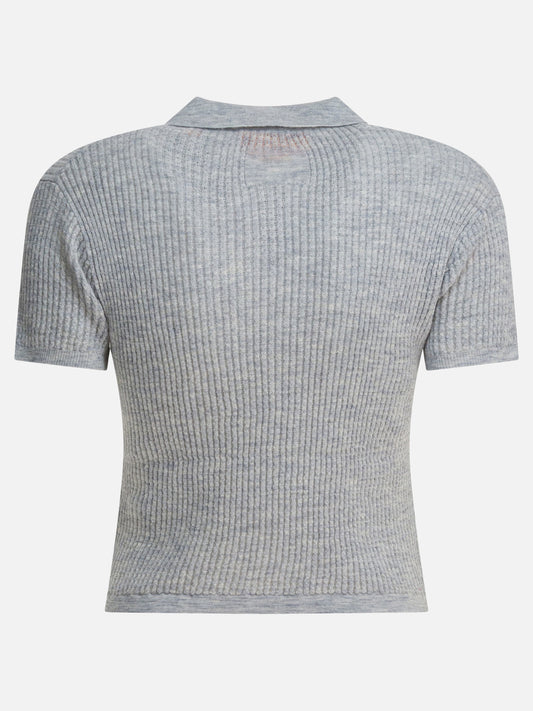 Guest in Residence "Shrunken" Button-Down Polo Shirt Grey