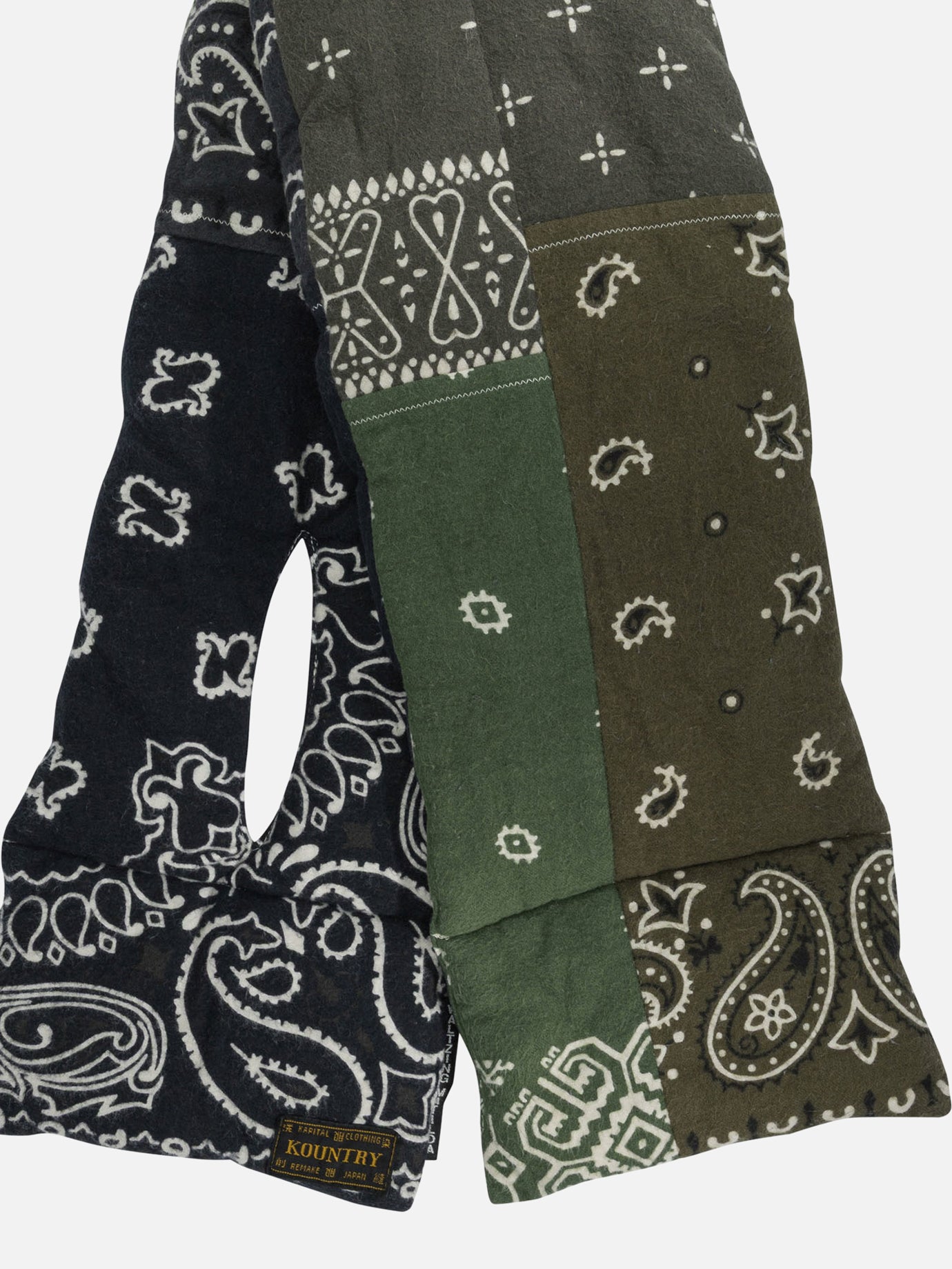 Classic scarves 100% cotton Green - KAPITAL Men | PDP | VIETTI Online Store | Zoom-Modal_2