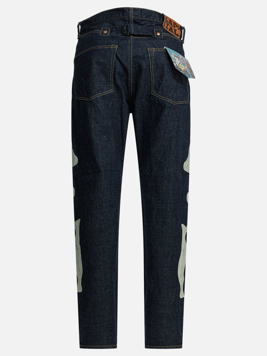 Straight-leg jeans Solid colour Blue - KAPITAL Men | PLP | VIETTI Online Store | 2
