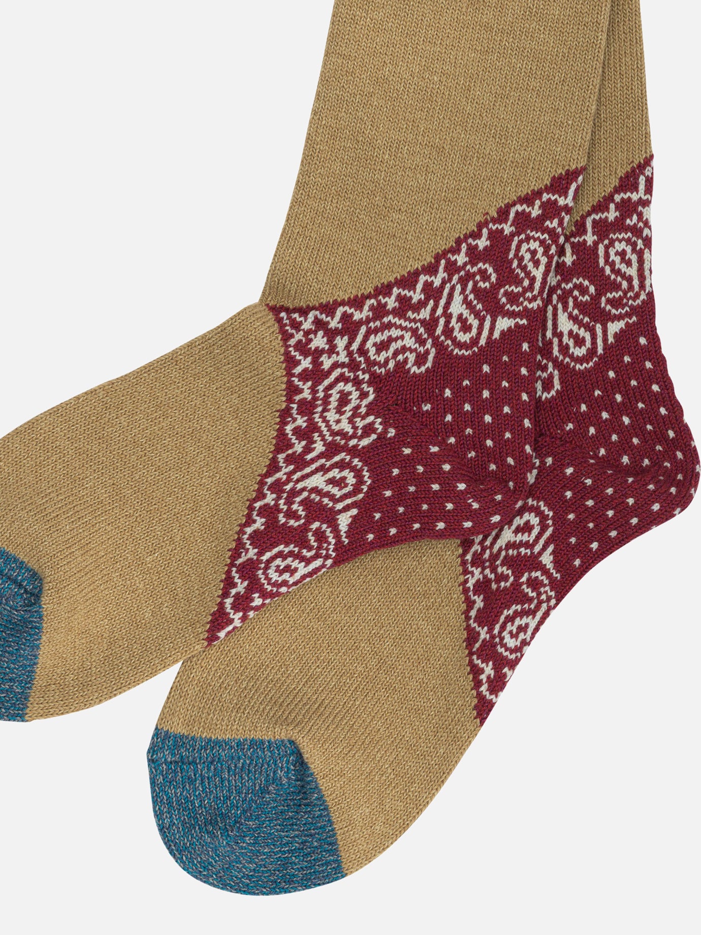 Classic socks 70% cotton 30% acrylic Beige - KAPITAL Men | PDP | VIETTI Online Store | Zoom-Modal_2
