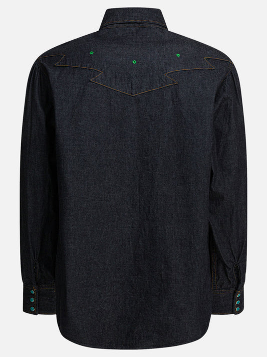 Casual shirts Solid colour Blue - KAPITAL Men | PLP | VIETTI Online Store | 2