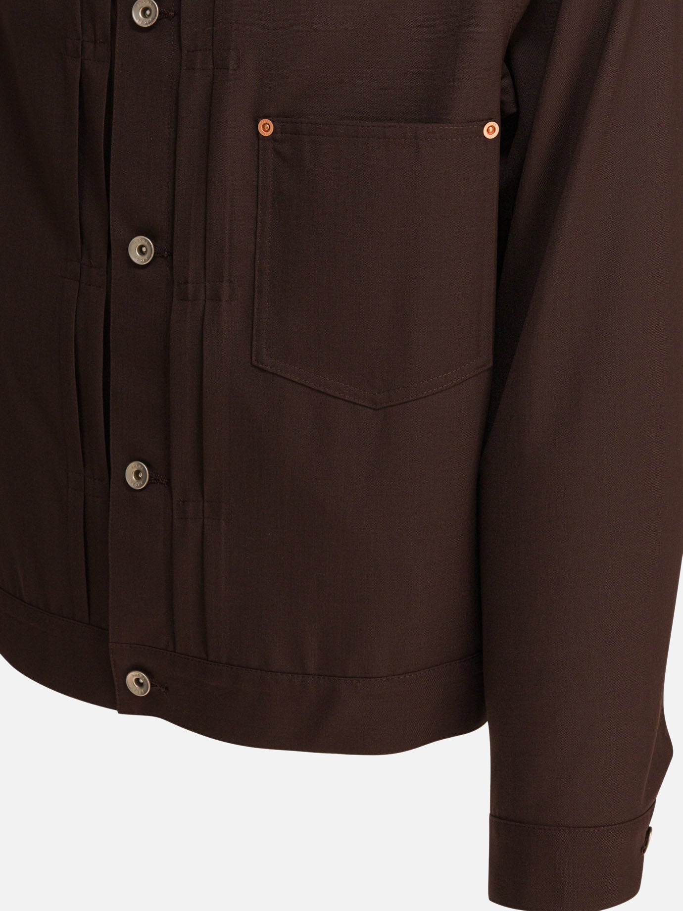 Overshirt jackets Solid colour Brown - Sacai Men | PDP | VIETTI Online Store | Zoom-Modal_4