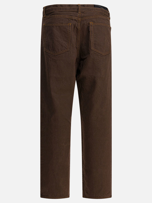 Jeans a gamba larga Solid colour Marrone - Sacai Uomo | PLP | VIETTI Online Store | 2