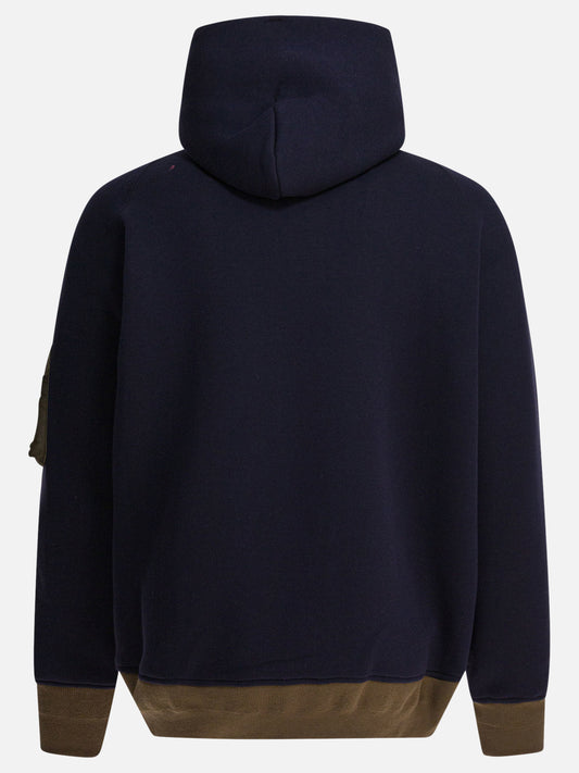 Full zip sweatshirts Solid colour Blue - Sacai Men | PLP | VIETTI Online Store | 2