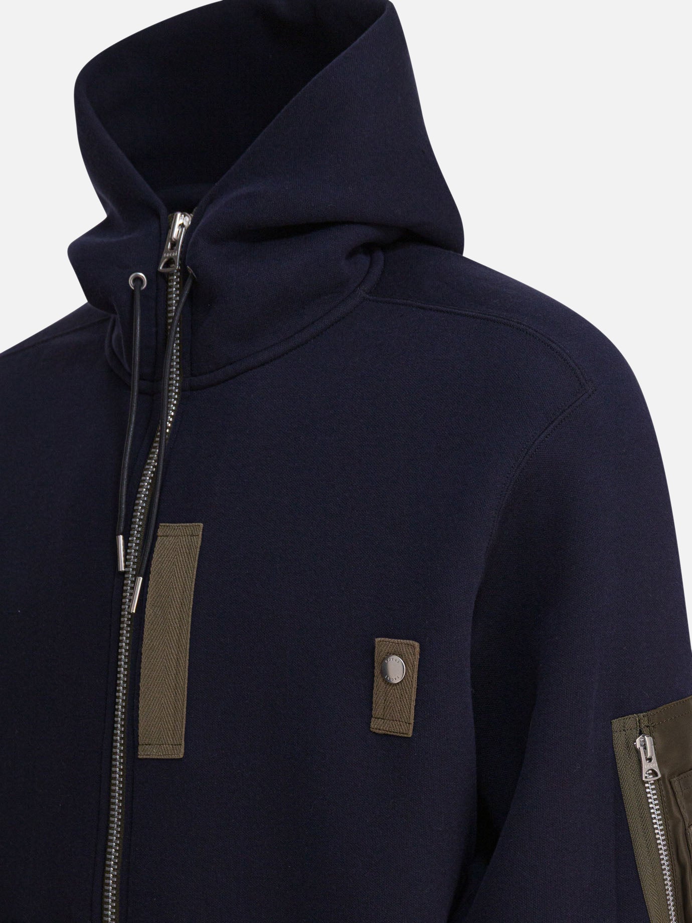 Full zip sweatshirts Solid colour Blue - Sacai Men | PDP | VIETTI Online Store | Zoom-Modal_4