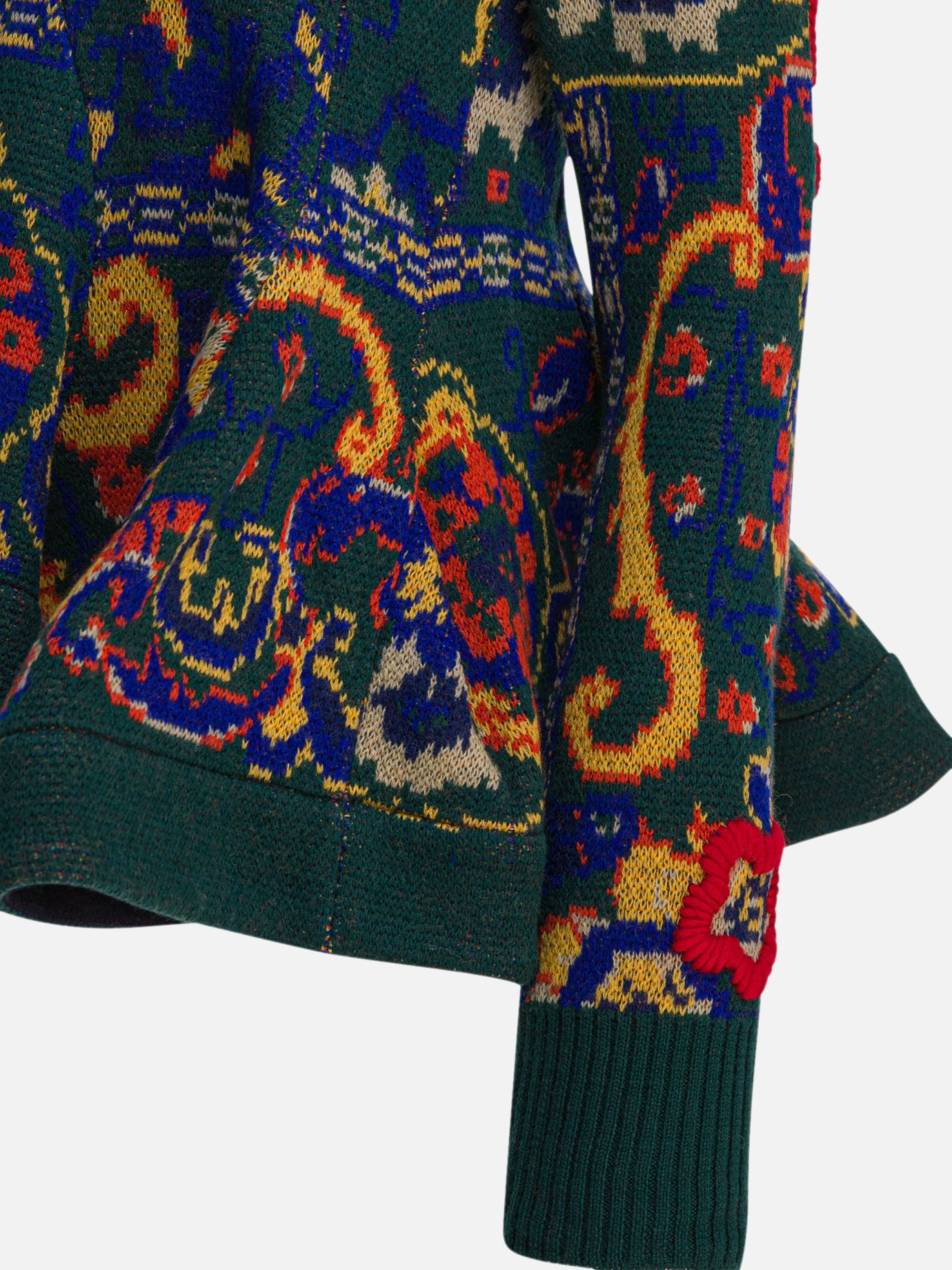 Crewneck sweaters Floral Green - Sacai Women | PDP | VIETTI Online Store | Zoom-Modal_4