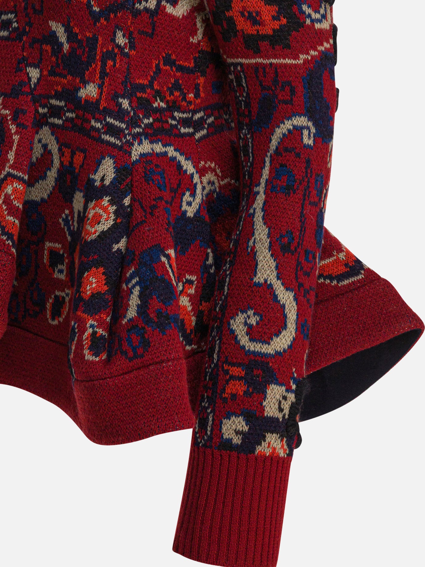 Crewneck sweaters Floral Bordeaux - Sacai Women | PDP | VIETTI Online Store | Zoom-Modal_4