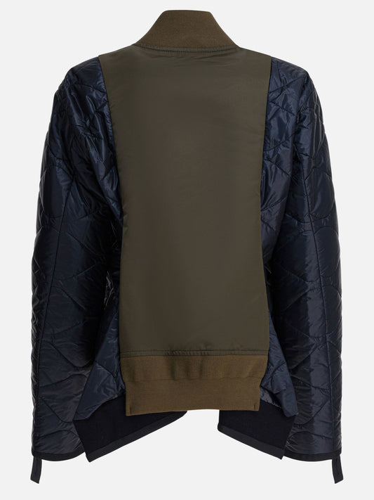 Bomber jackets Textured knit Green - Sacai Women | PLP | VIETTI Online Store | 2