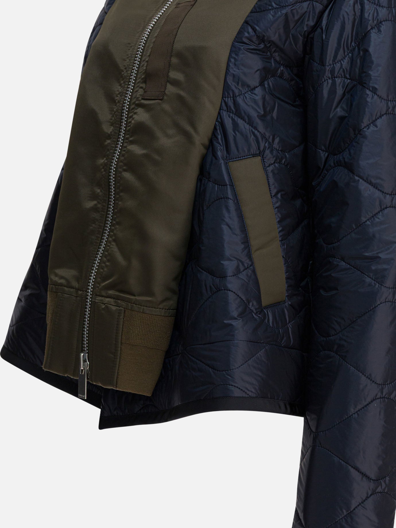 Bomber jackets Textured knit Green - Sacai Women | PDP | VIETTI Online Store | Zoom-Modal_4