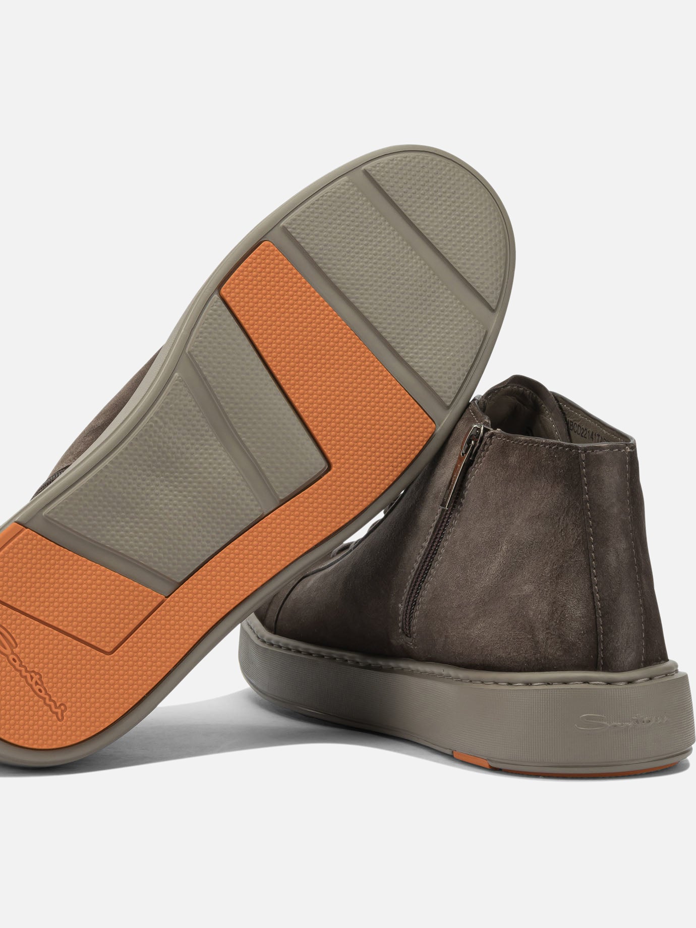 High top sneakers 100% suede - 100% rubber Beige - Santoni Men | PDP | VIETTI Online Store | Zoom-Modal_5