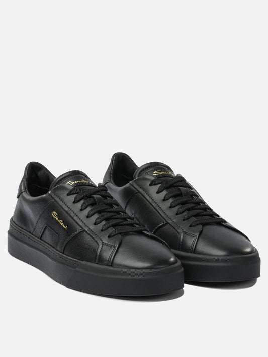 Low top sneakers 100% calf leather - 100% rubber Black - Santoni Men | PLP | VIETTI Online Store | 2