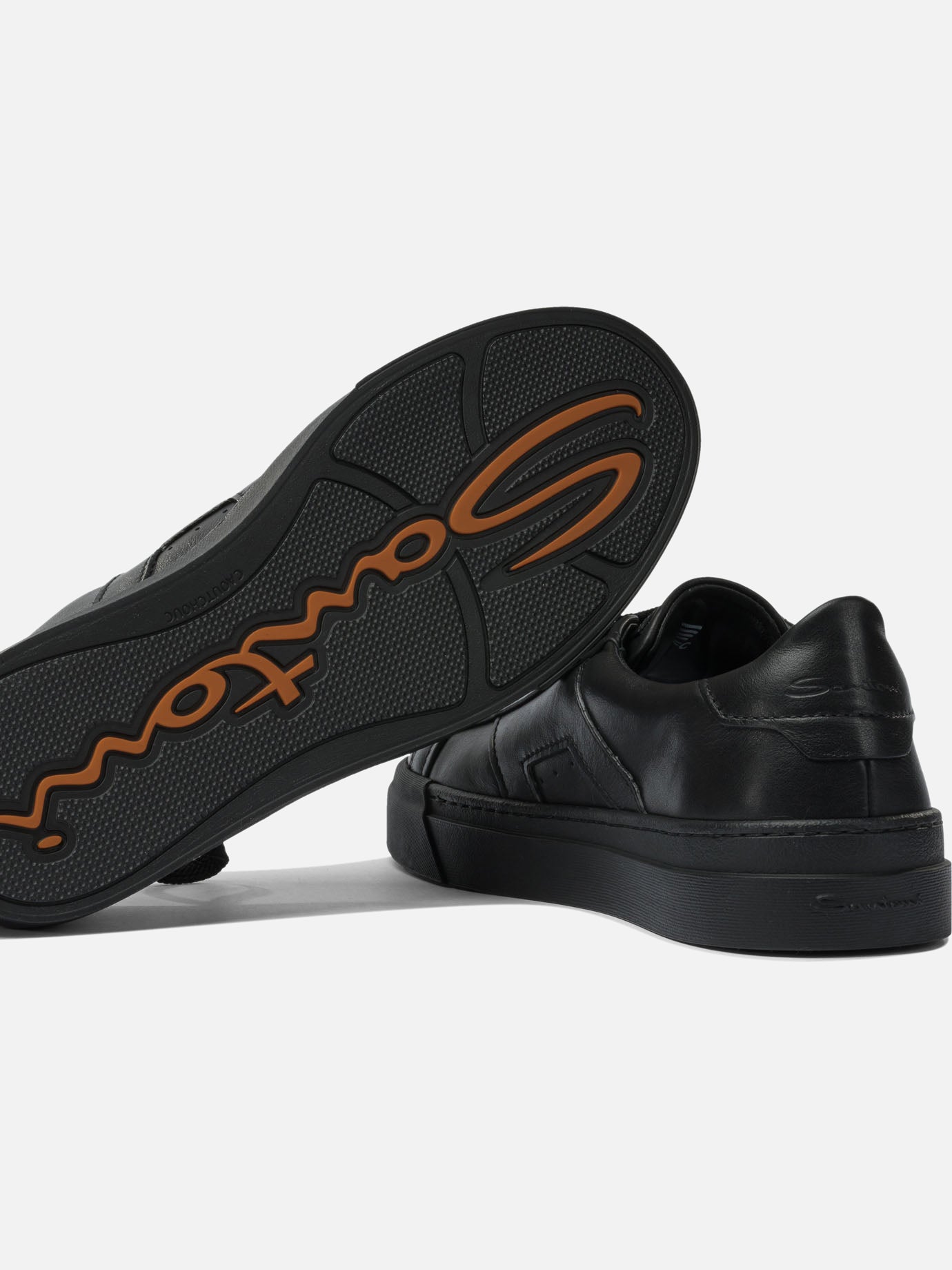 Low top sneakers 100% calf leather - 100% rubber Black - Santoni Men | PDP | VIETTI Online Store | Zoom-Modal_5