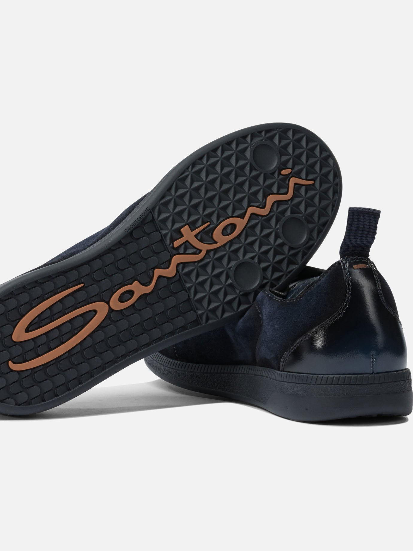 Low top sneakers 100% calf leather - 100% rubber Blue - Santoni Men | PDP | VIETTI Online Store | Zoom-Modal_5