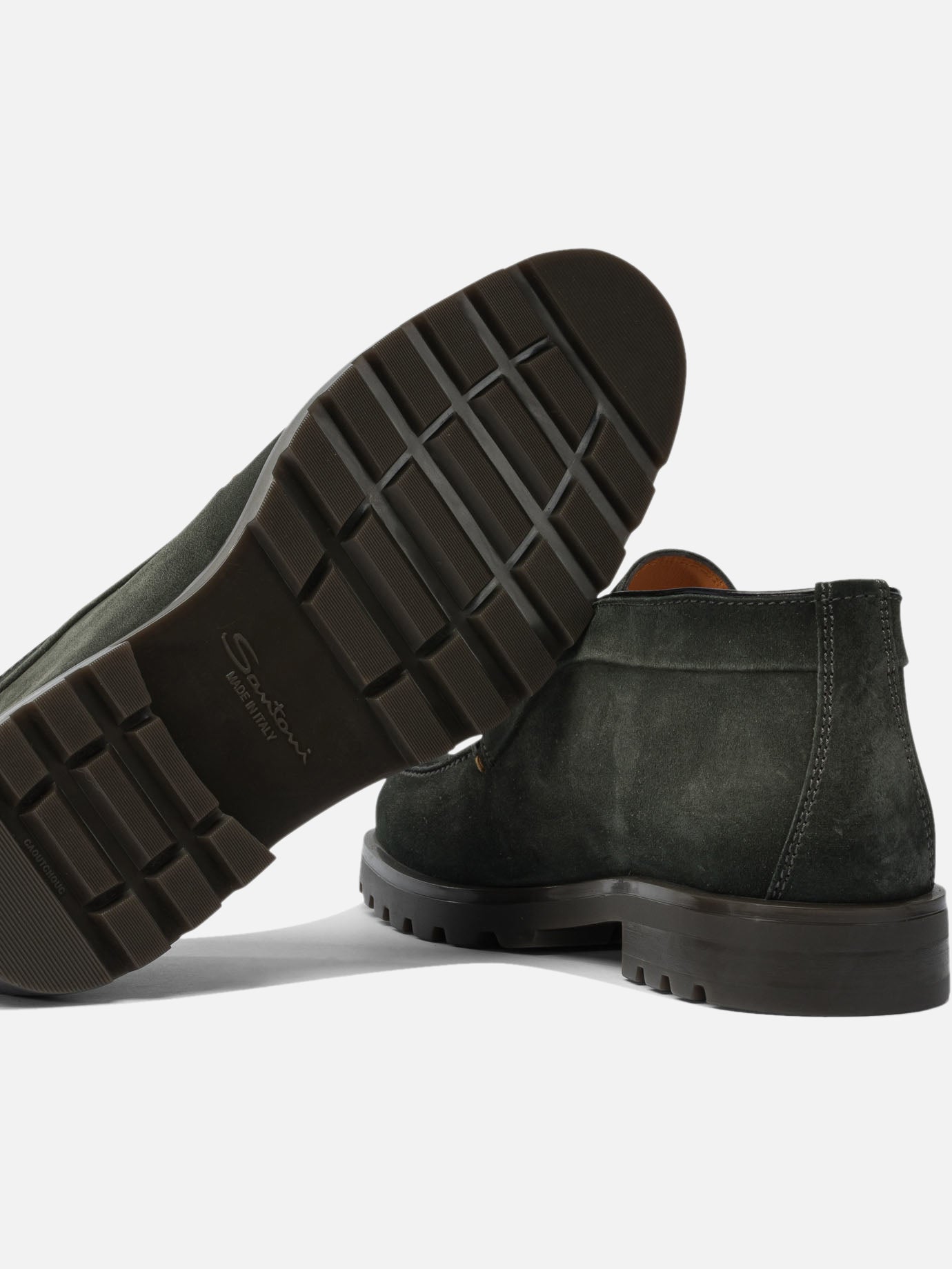 Pull-on boots 100% suede - 100% rubber Green - Santoni Men | PDP | VIETTI Online Store | Zoom-Modal_5