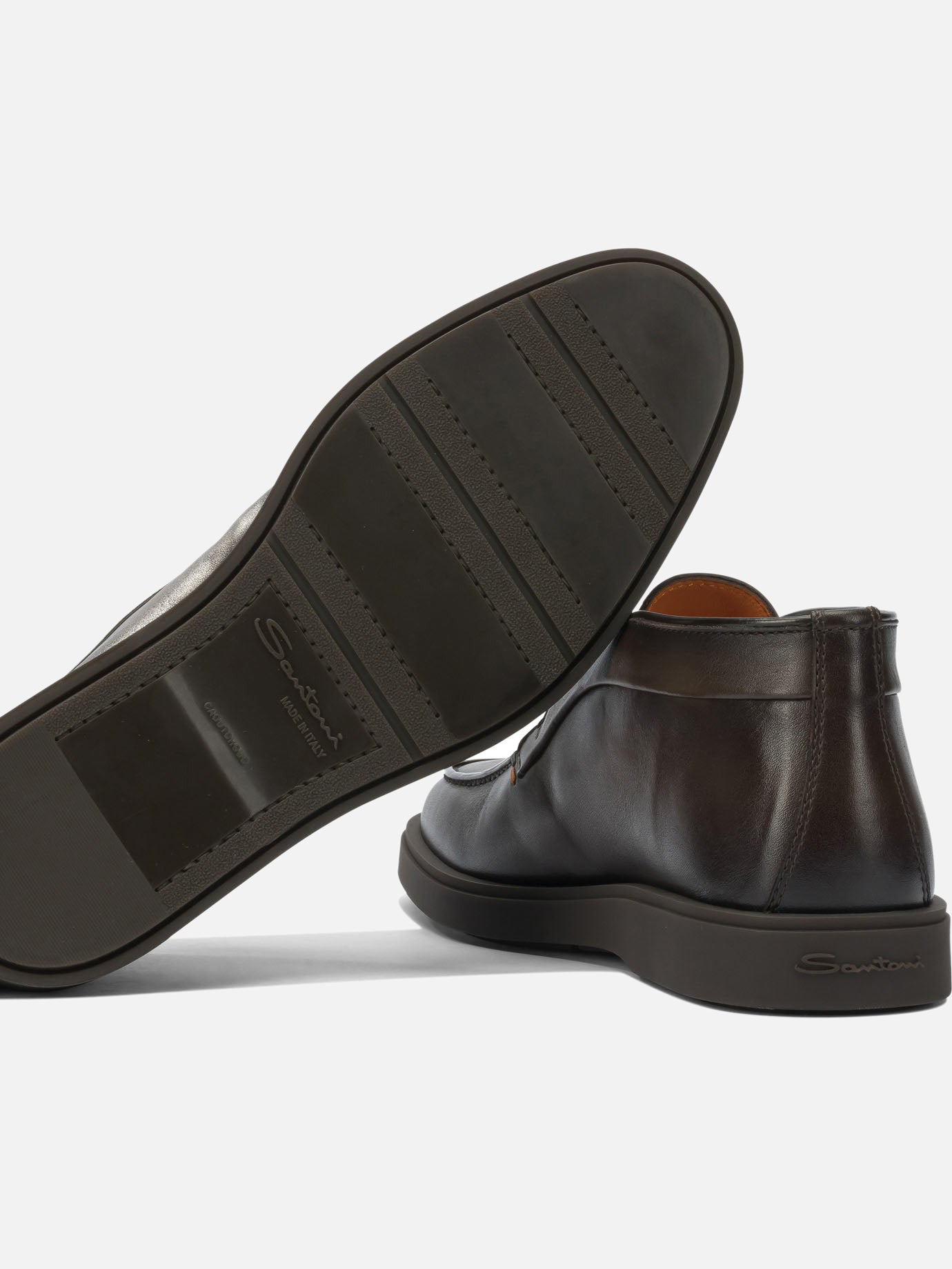 Pull-on boots 100% leather Brown - Santoni Men | PDP | VIETTI Online Store | Zoom-Modal_5