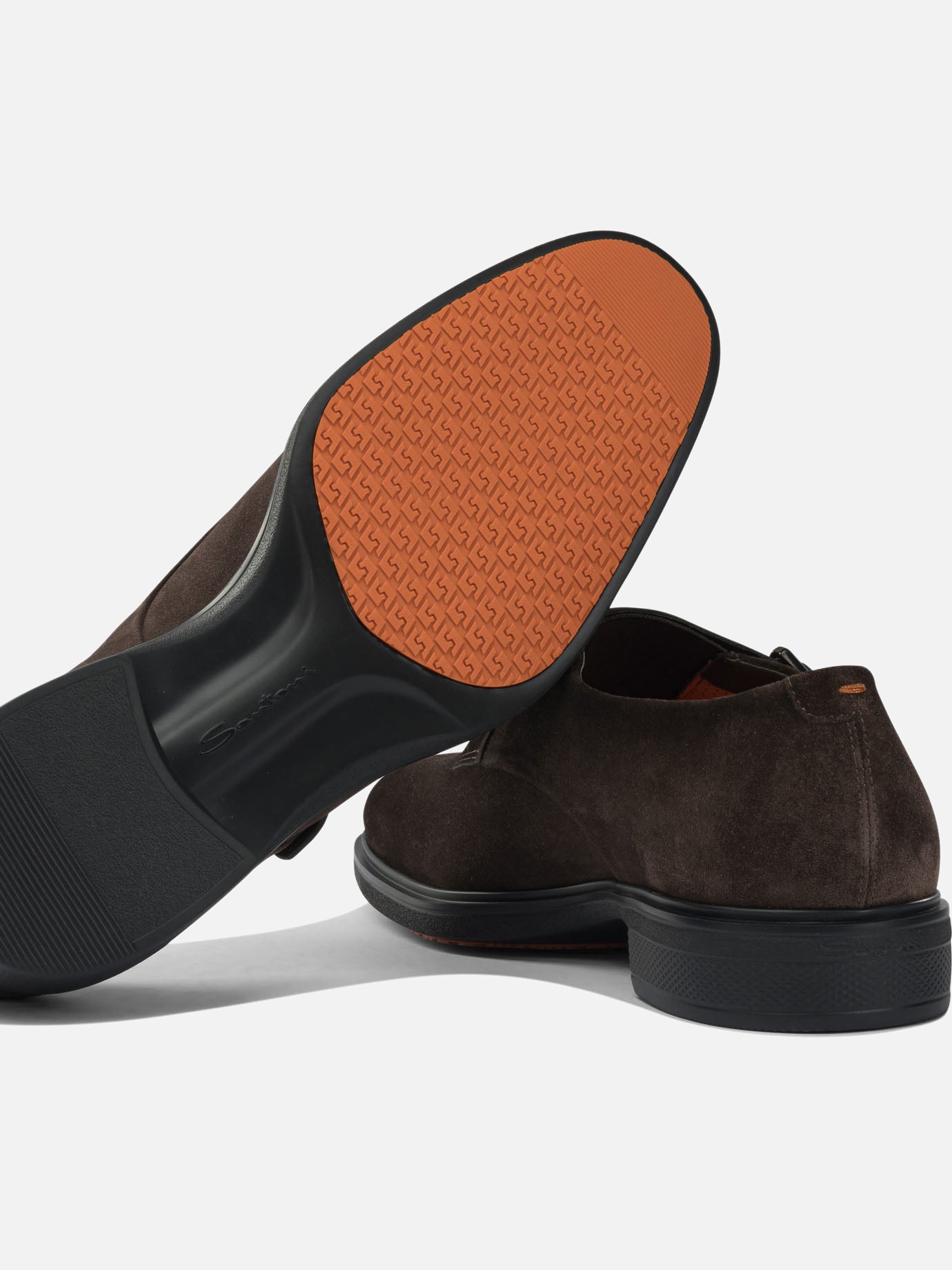 Loafers 100% suede - 100% rubber Brown - Santoni Men | PDP | VIETTI Online Store | Zoom-Modal_5