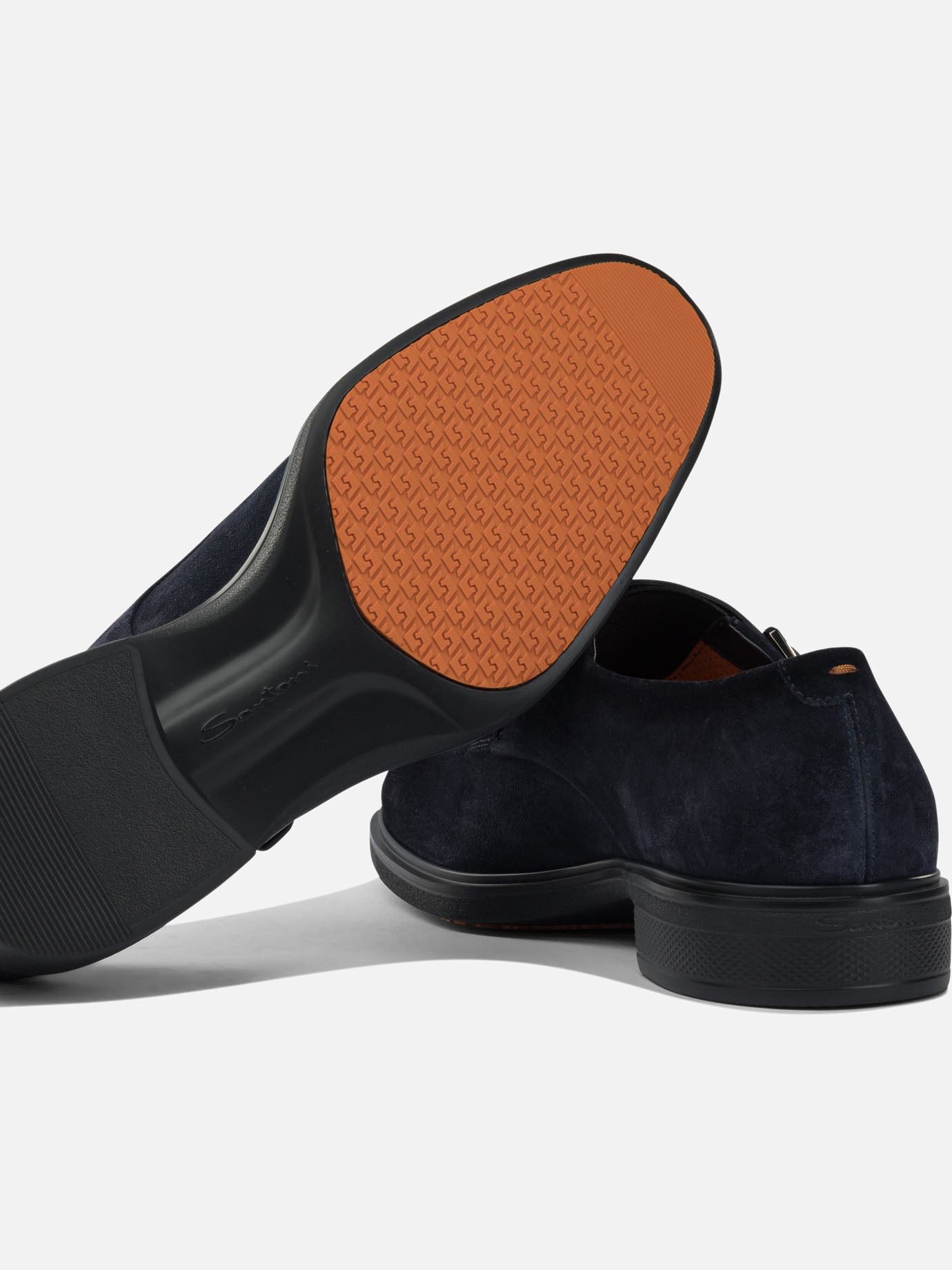 Mocassini 100% suede - 100% rubber Blu - Santoni Uomo | PDP | VIETTI Online Store | Zoom-Modal_5