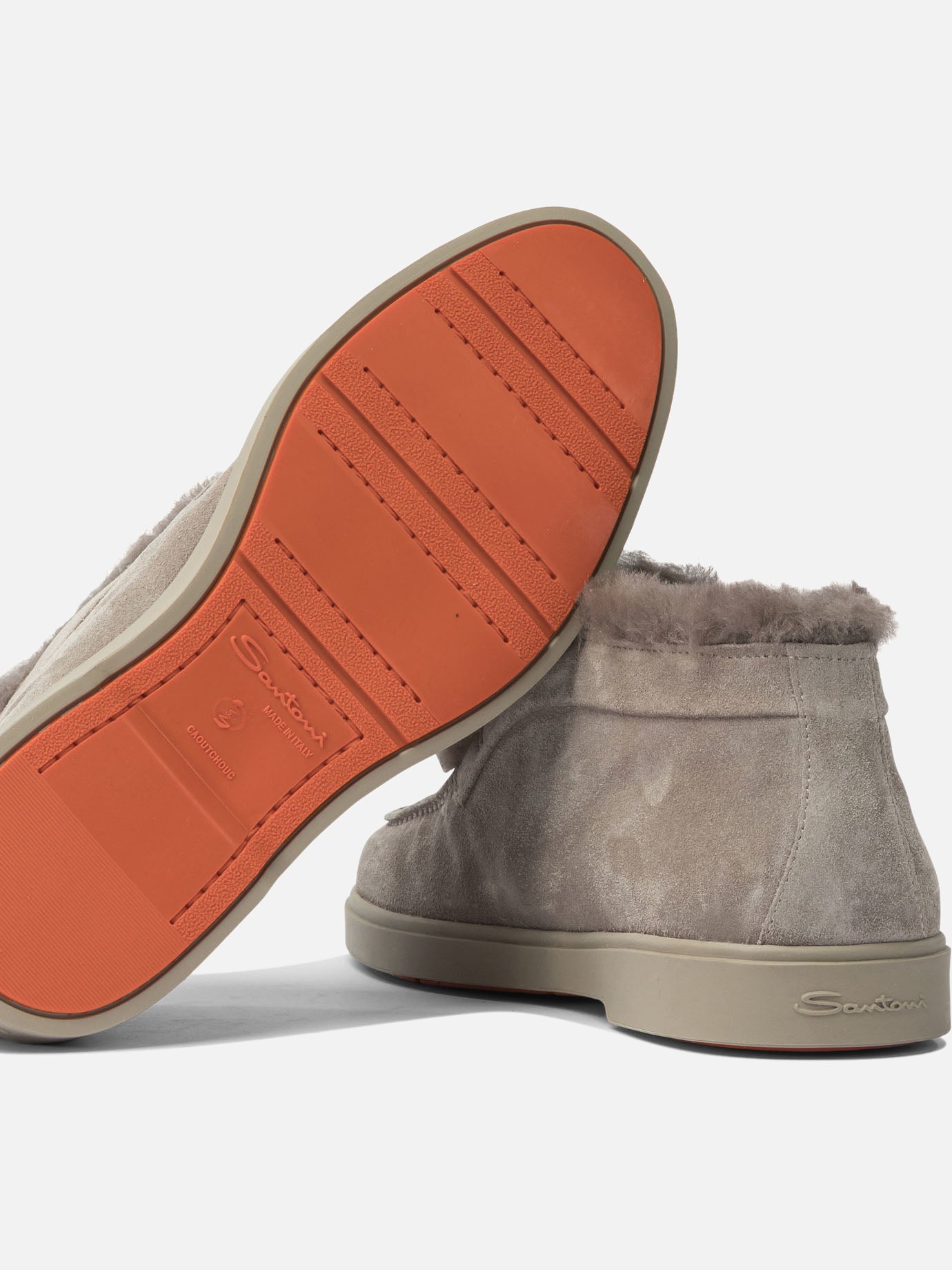 Loafers 100% calf leather - 100% rubber Grey - Santoni Women | PDP | VIETTI Online Store | Zoom-Modal_5
