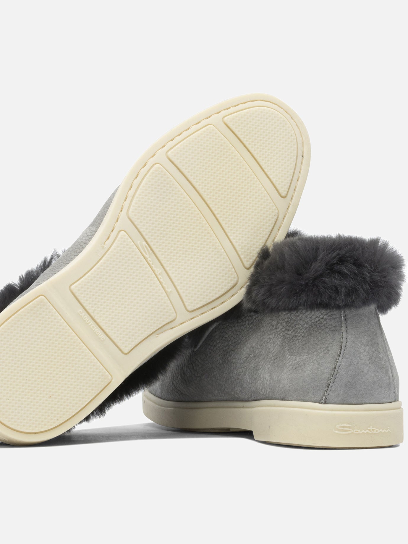 Low top sneakers 100% calf leather - 100% rubber Grey - Santoni Women | PDP | VIETTI Online Store | Zoom-Modal_5