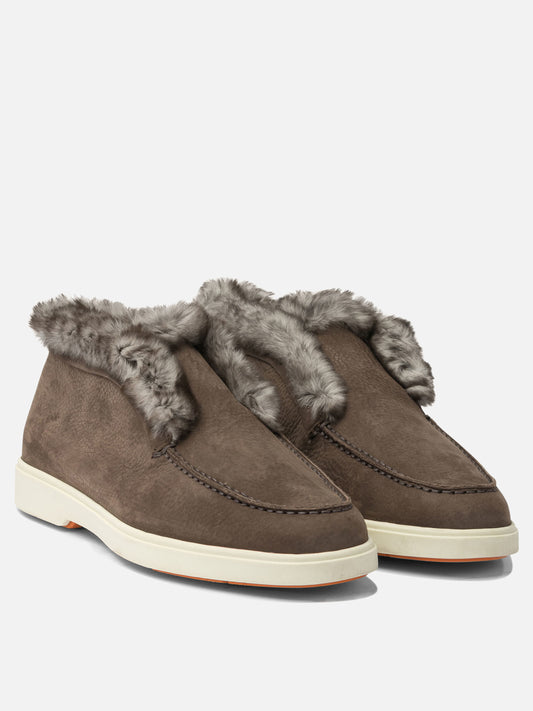 Loafers 100% calf leather - 100% rubber Brown - Santoni Women | PLP | VIETTI Online Store | 2