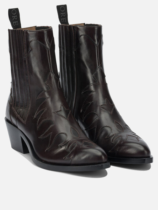 Pull-on boots 100% leather - 95% leather - 5% rubber Bordeaux - Sartore Women | PLP | VIETTI Online Store | 2