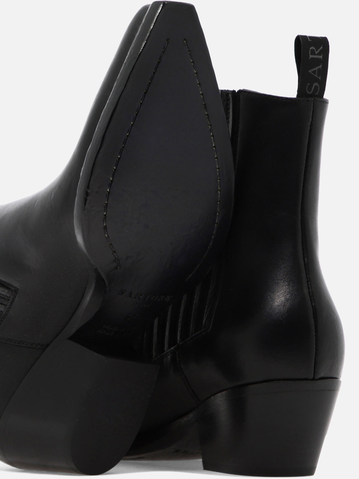 Sartore "Parma 45 mm" Pull-On Ankle Boots Black