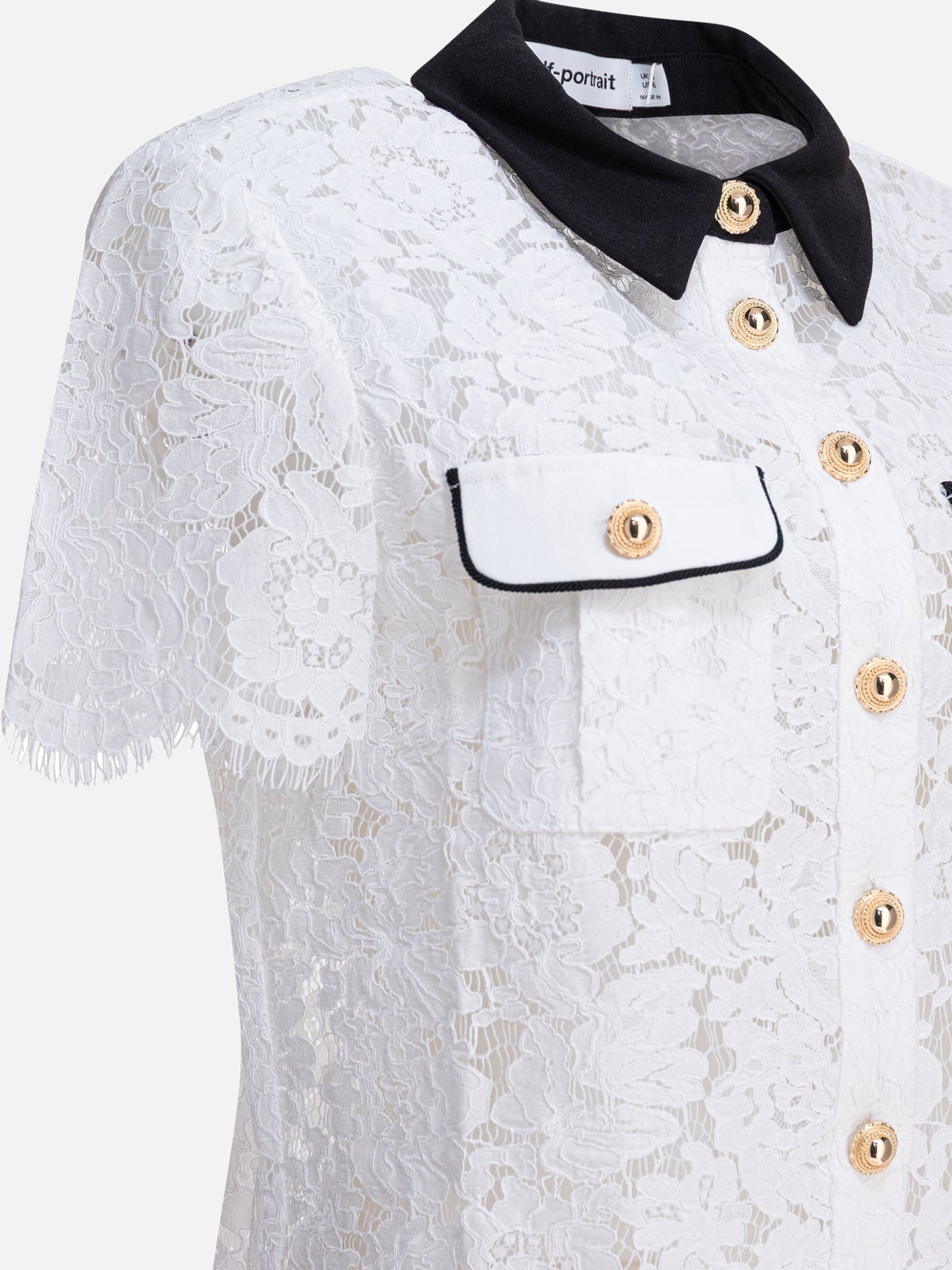 Camicie casual Solid colour Bianco - Self-portrait Donna | PDP | VIETTI Online Store | Zoom-Modal_4