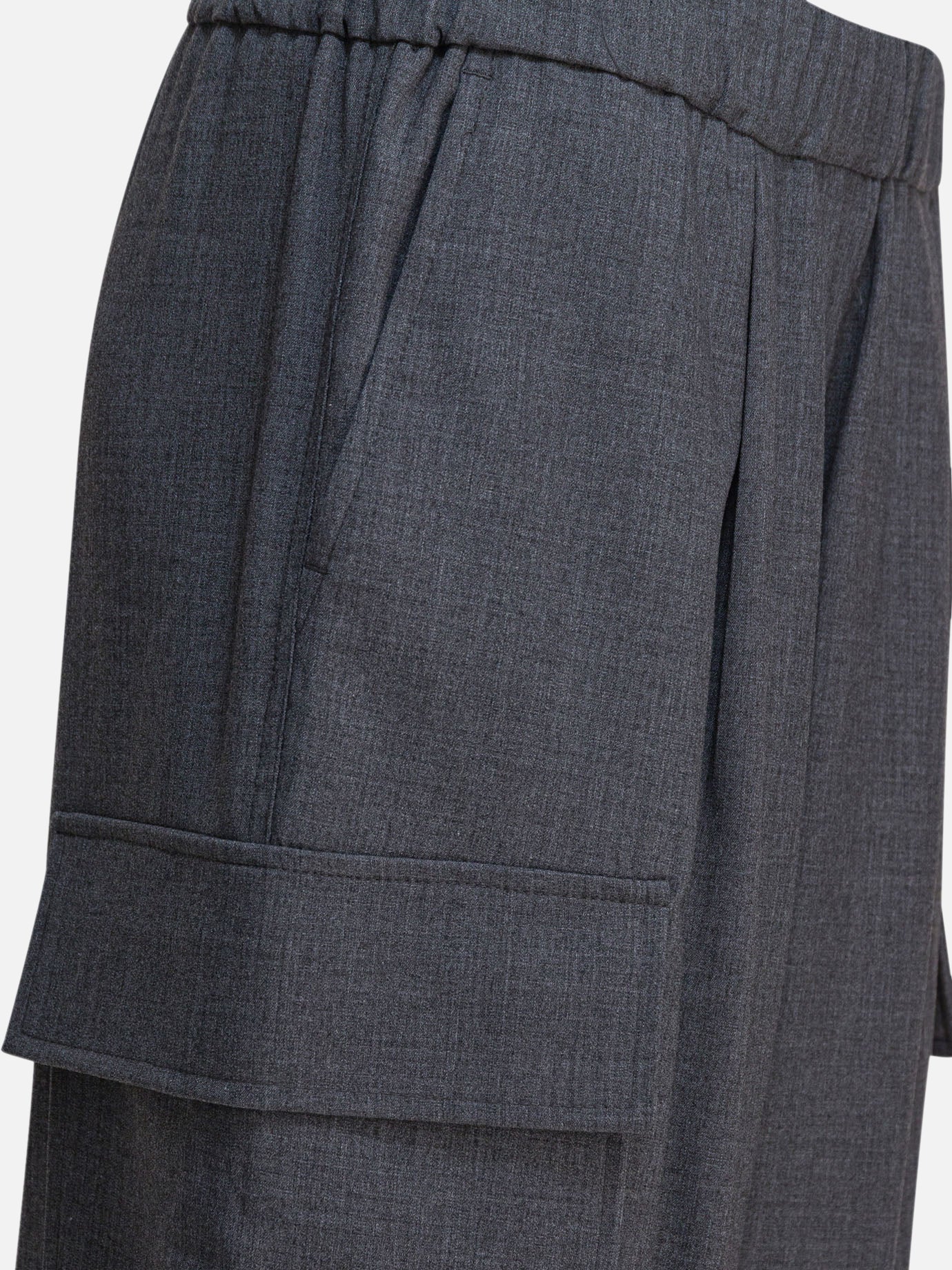Cargo & parachute trousers Solid colour Grey - Semper Women | PDP | VIETTI Online Store | Zoom-Modal_4